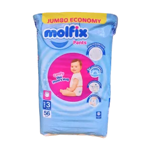 MOLFIX DIAPERS JUMBO PACK MIDI 3 - 56PCS