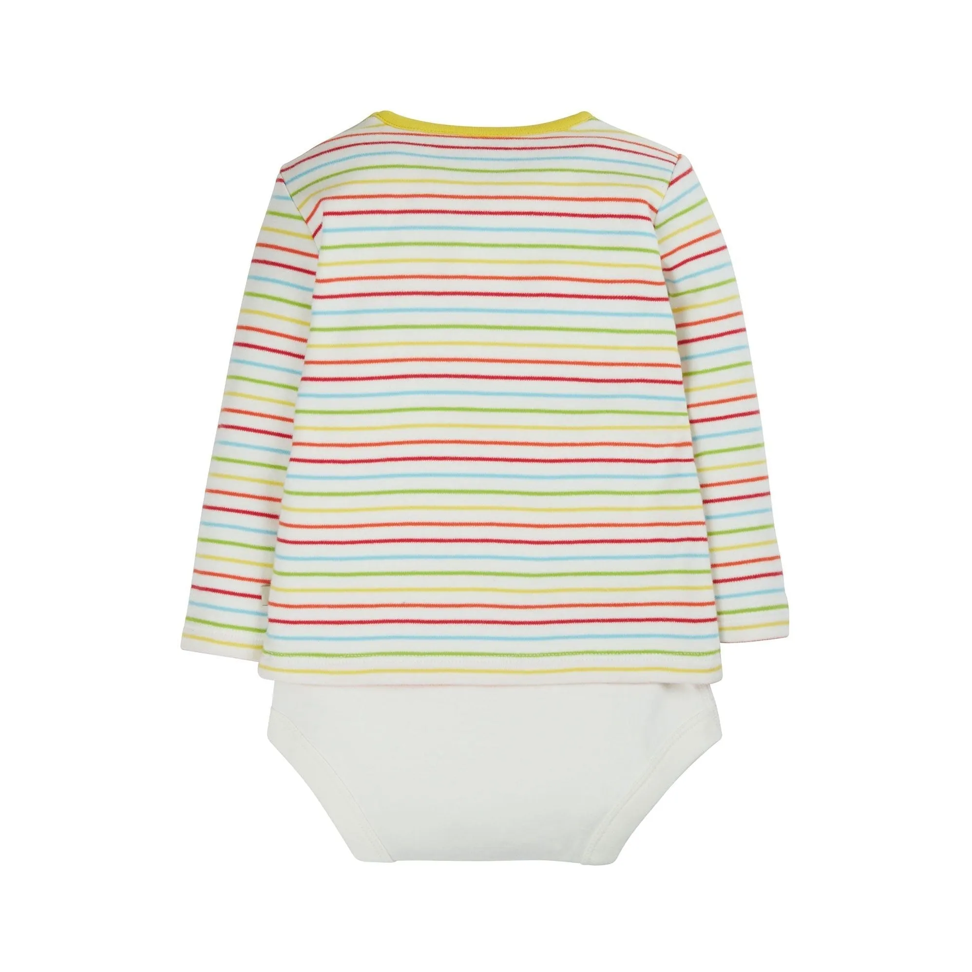 Multi Stripe / Puffin Poppet 2 in 1 Long Sleeve Onesie - 1 Left Size 12-18 months