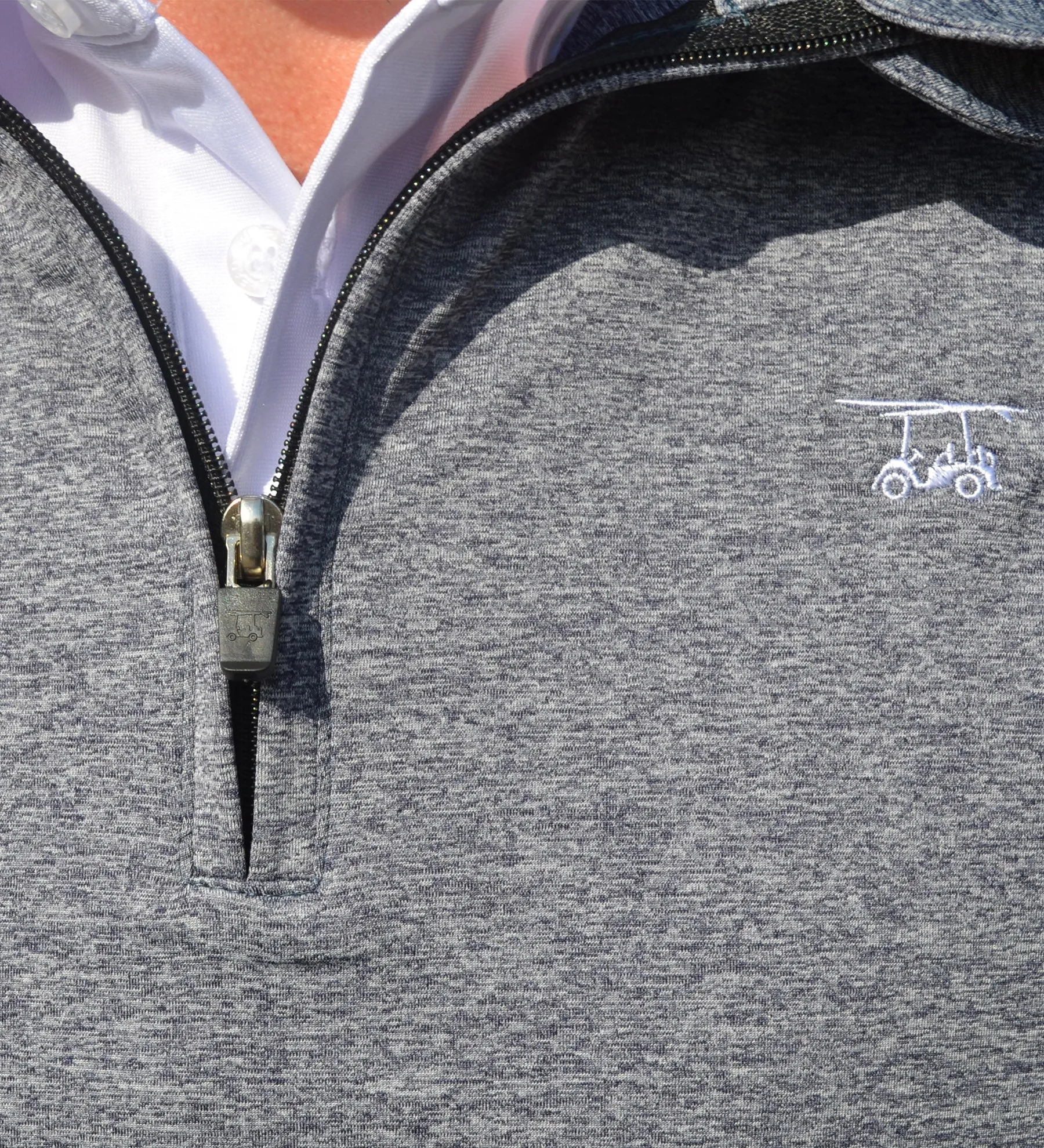 Ocean View Quarter Zip- Heather Charcoal