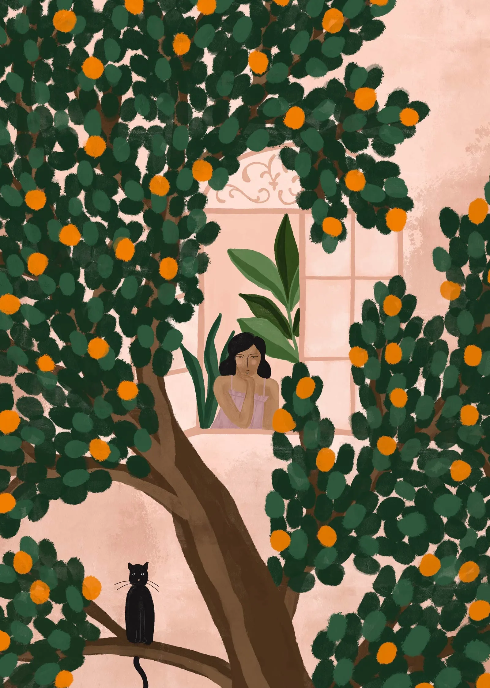 Orange tree Art Print