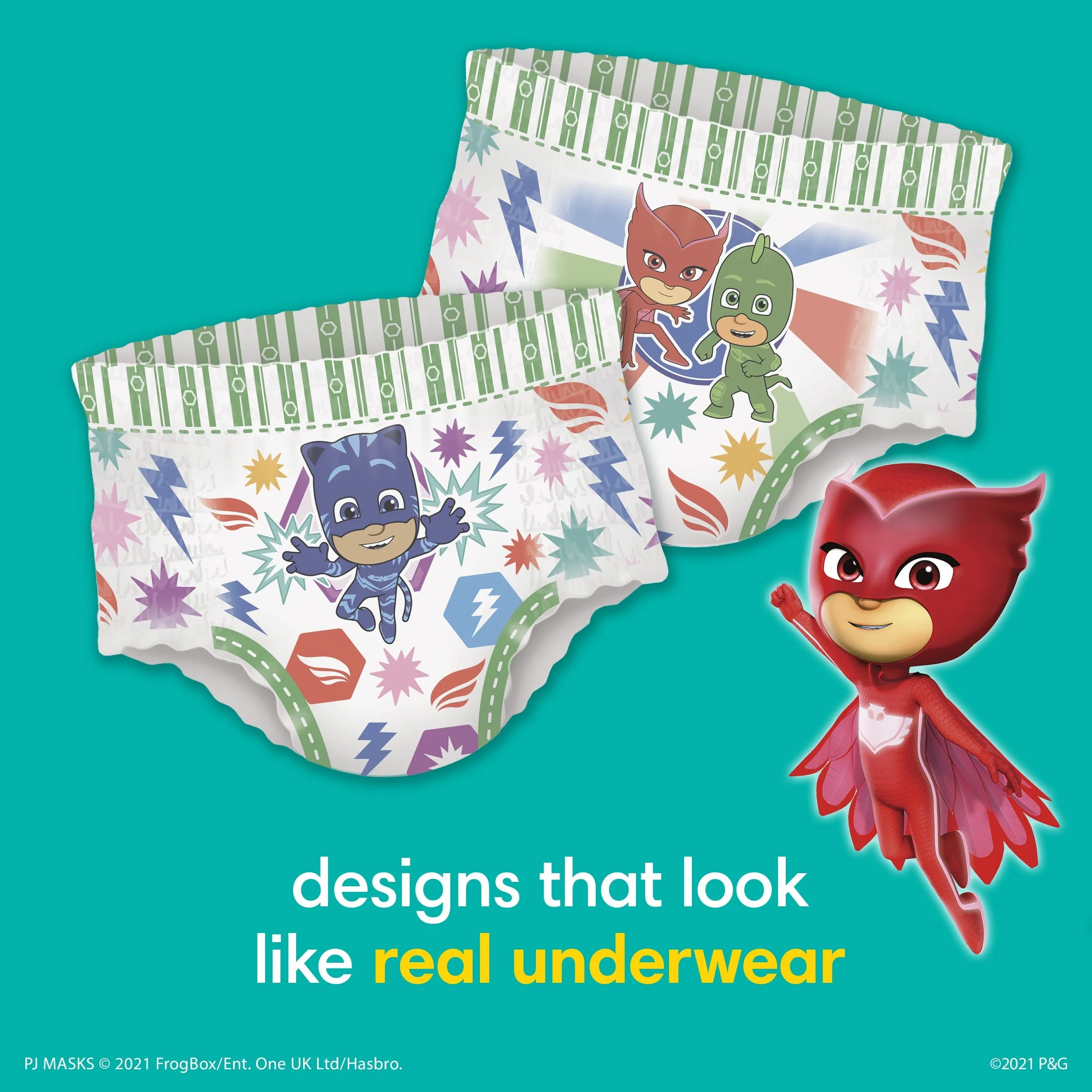 Pampers Easy Ups PJ Masks Training Pants Toddler Boys Size 2T/3T 25 Count