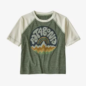 Patagonia Baby Capilene® Cool Daily T-Shirt - Bubble Fitz: Kale Green X-Dye