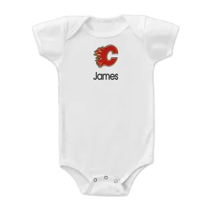 Personalized Calgary Flames Bodysuit