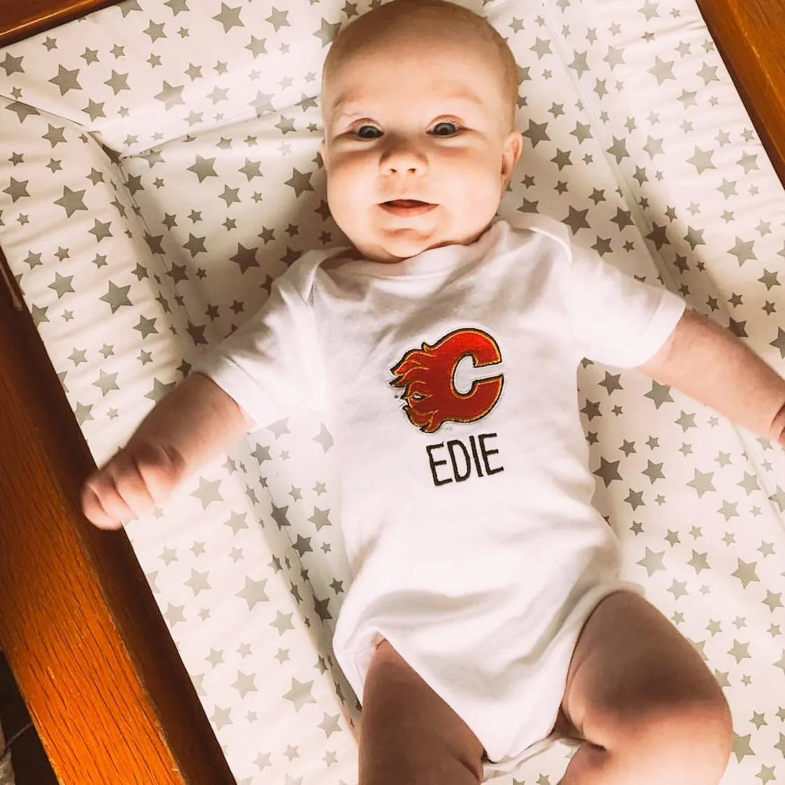 Personalized Calgary Flames Bodysuit