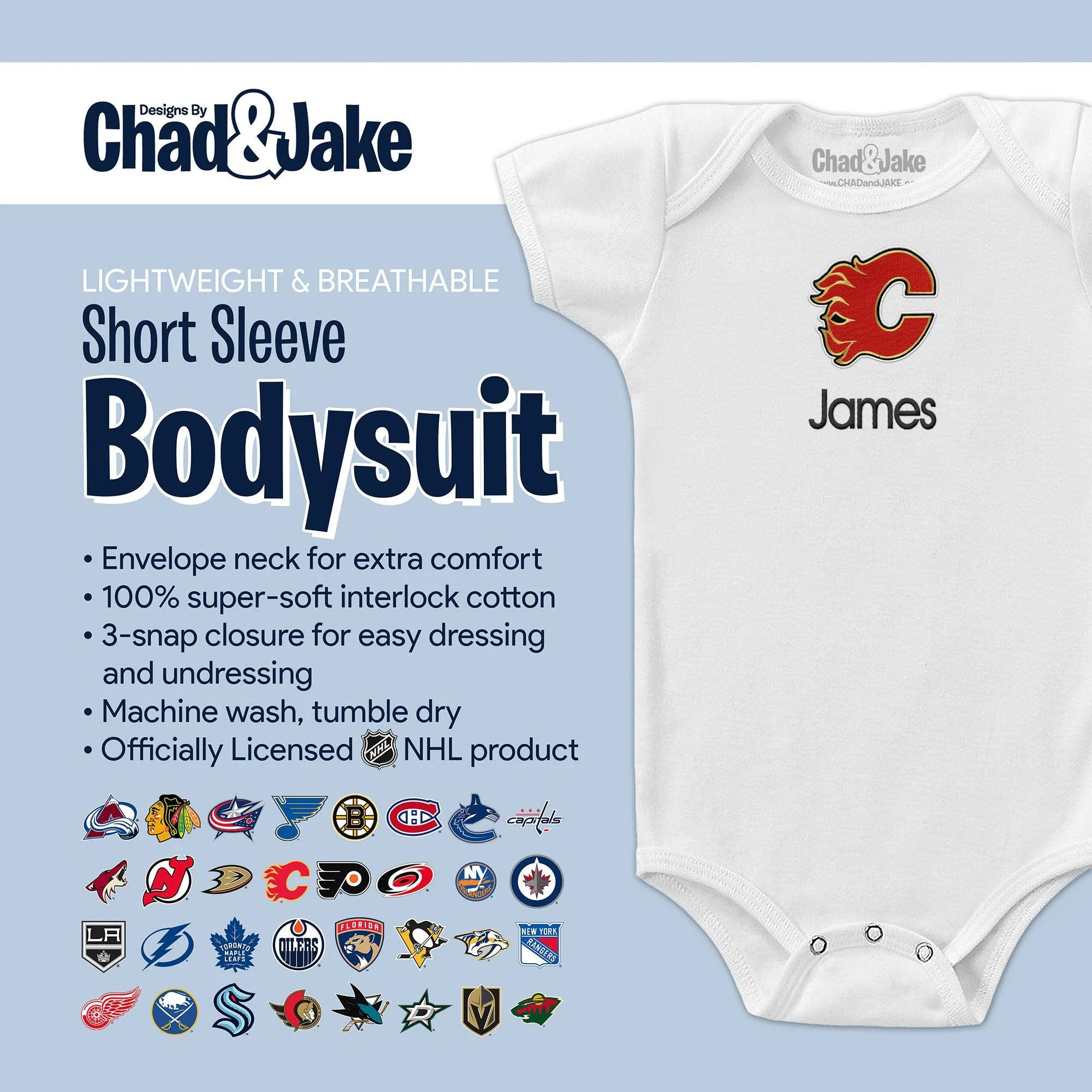 Personalized Calgary Flames Bodysuit