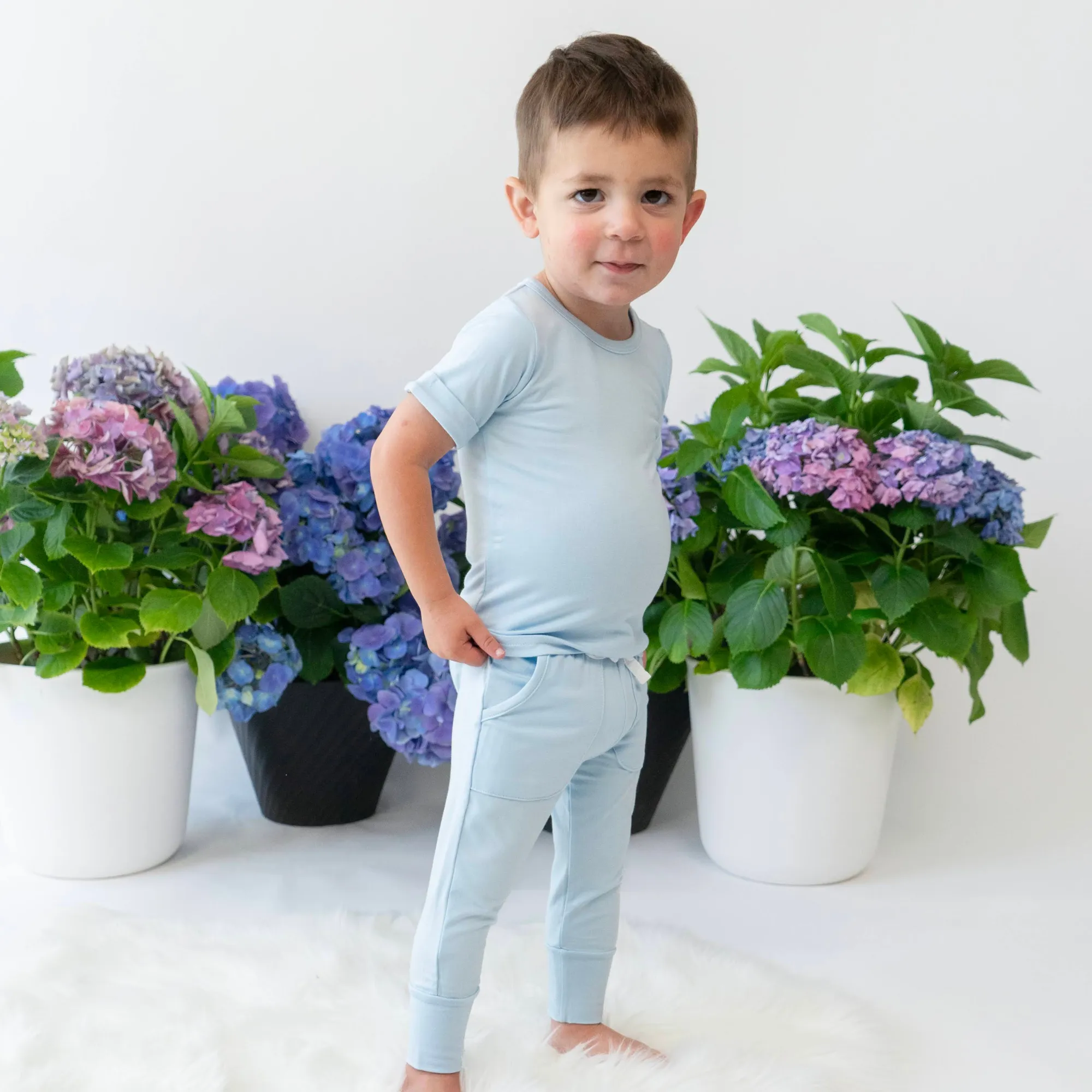 Pocket Jogger Pants - Hydrangea Blue