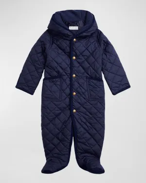 Polo Ralph Lauren Baby Boys Water-Repellent Hooded Barn Bunting One Piece - Newport Navy on sale for $101