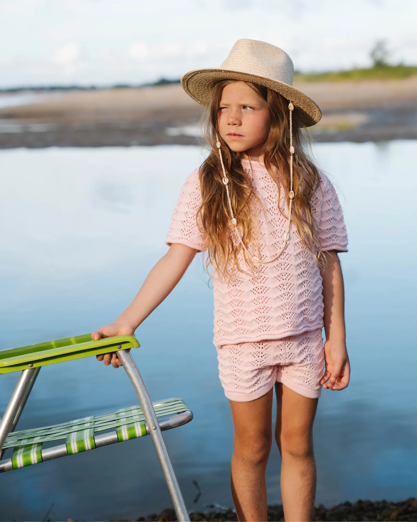 Primrose Knit T-Shirt - Baby Pink