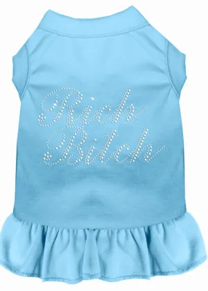 Rhinestone Rich Bitch Dress Baby Blue Xxl (18)