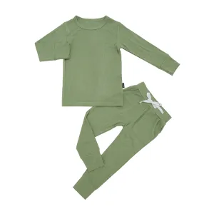 Ribbed Bamboo Long Sleeve PJ Set - Clover