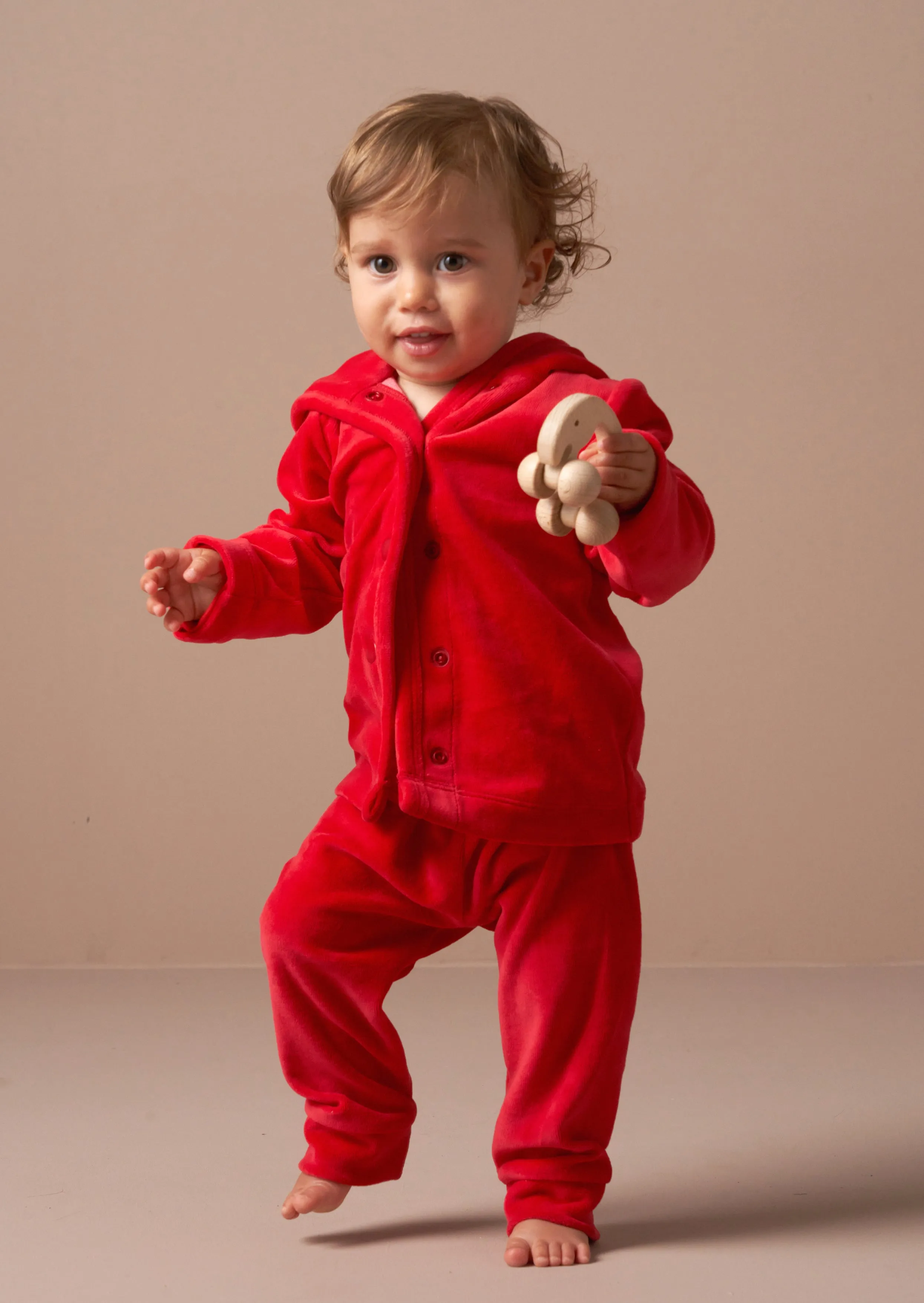 Rune Red Santa Baby Velour Set