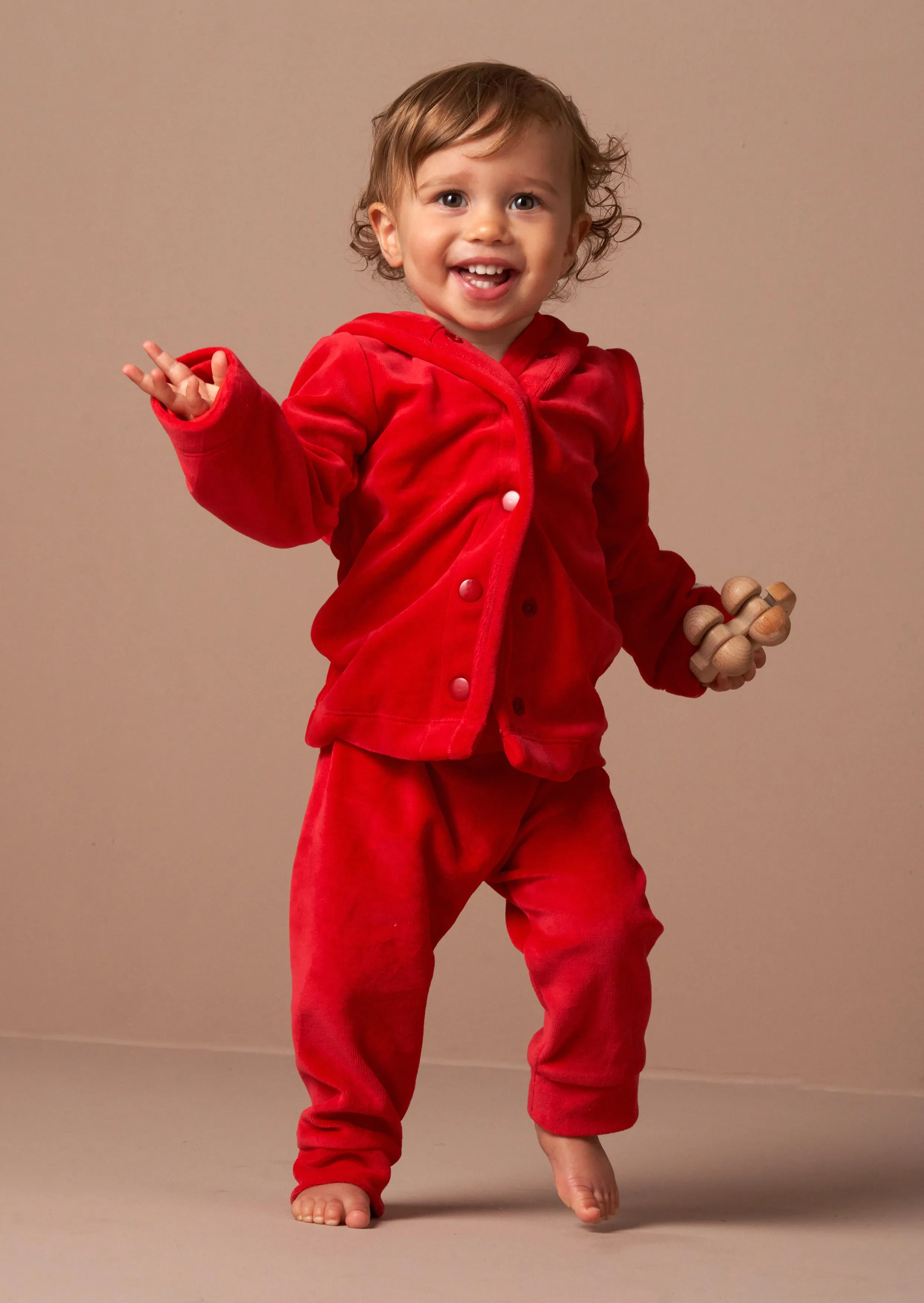 Rune Red Santa Baby Velour Set