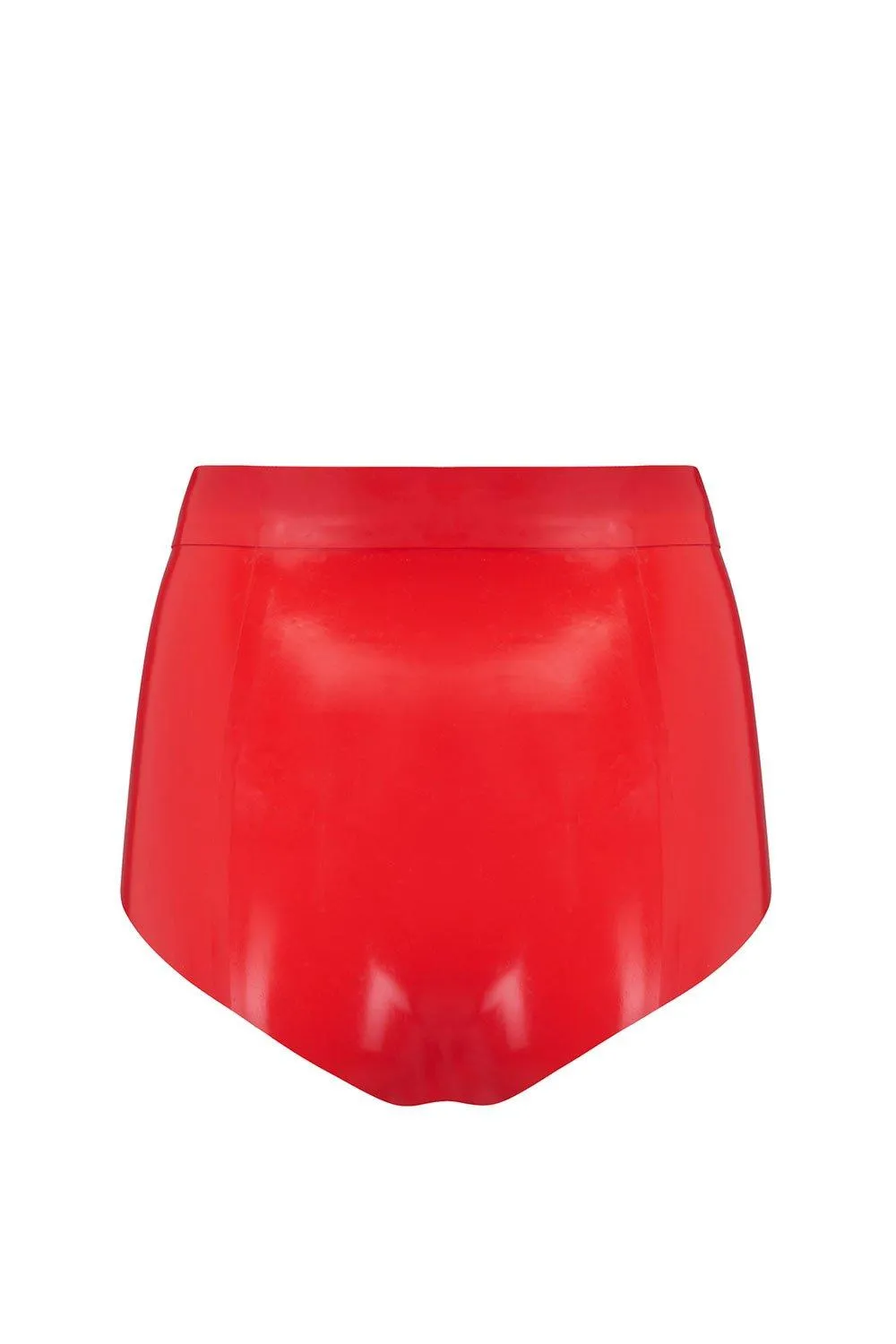 Scarlet Red Latex Disco High Waist Pant