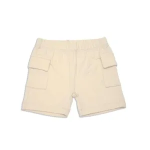 Silkberry Baby Organic Cotton Cargo Pocket Shorts (Sand Dollar)