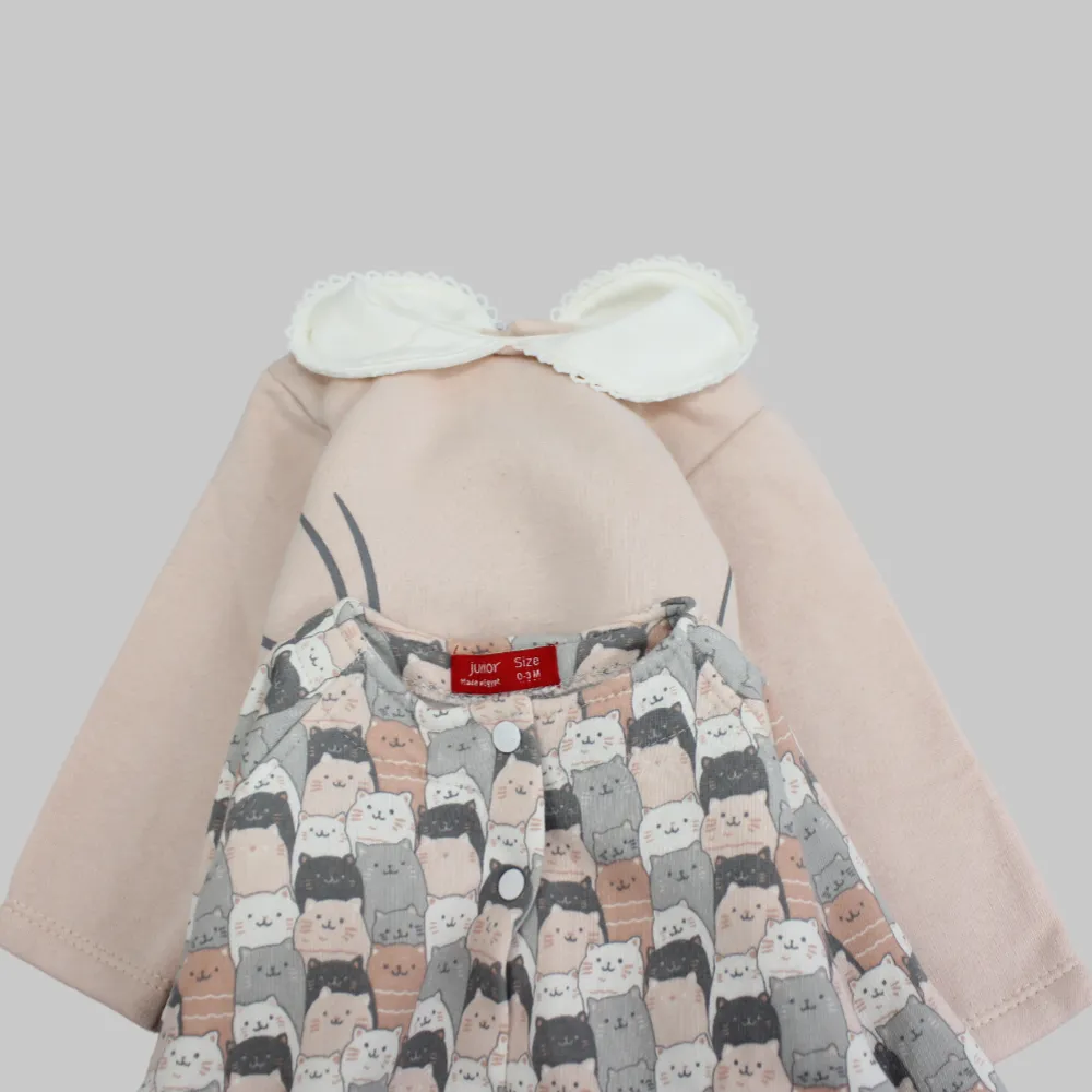 Sleepy Cats Long-Sleeved Baby Footie   Jacket