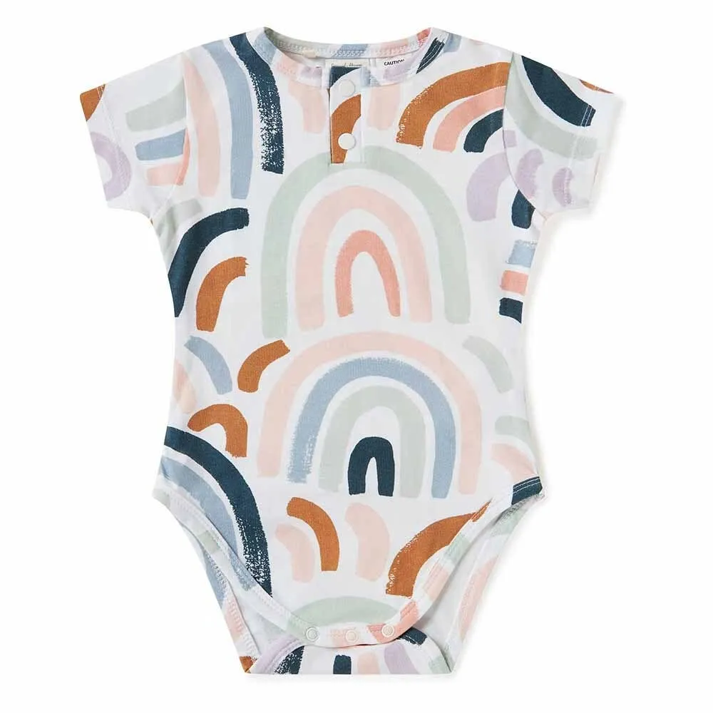 Snuggle Hunny - Rainbow Baby Short Sleeve Organic Bodysuit