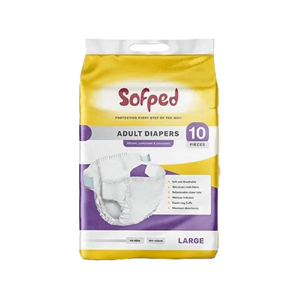 SOFPED ADULT DIAPERS LARGE SIZE 10PCS