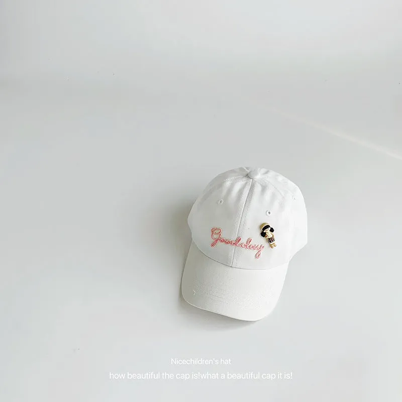 Summer children's soft top baseball cap candy color boys and girls small fresh and cute cartoon baby sun protection hat