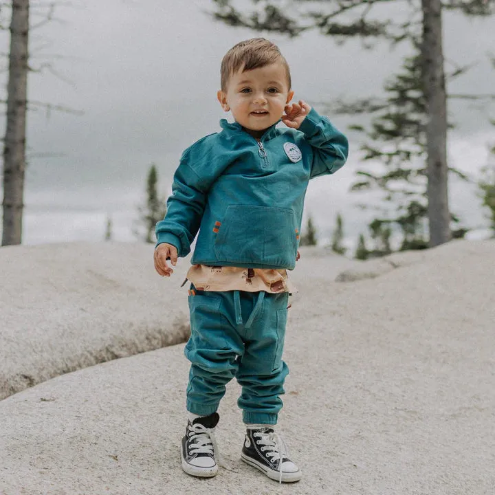 The Forrest Cotton Joggers - Aqua - BABY