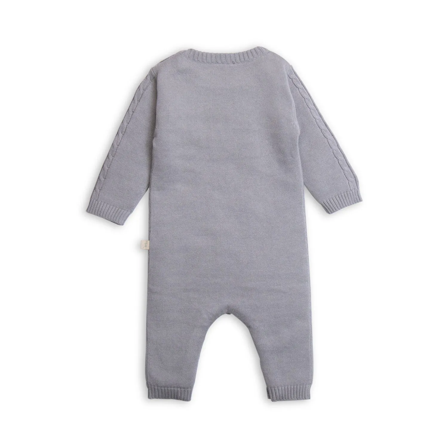 Tiny Twig Cable Knit Growsuit - Drizzle