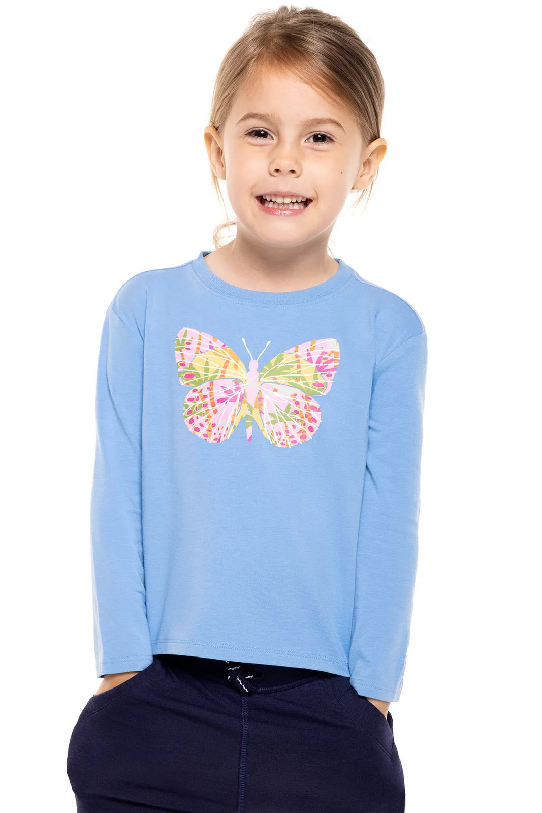 Toddler Coco Plum Everyday Long Sleeve Graphic T-Shirt  |  Clear Sky Blue