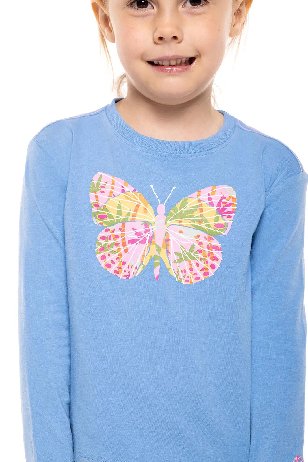 Toddler Coco Plum Everyday Long Sleeve Graphic T-Shirt  |  Clear Sky Blue