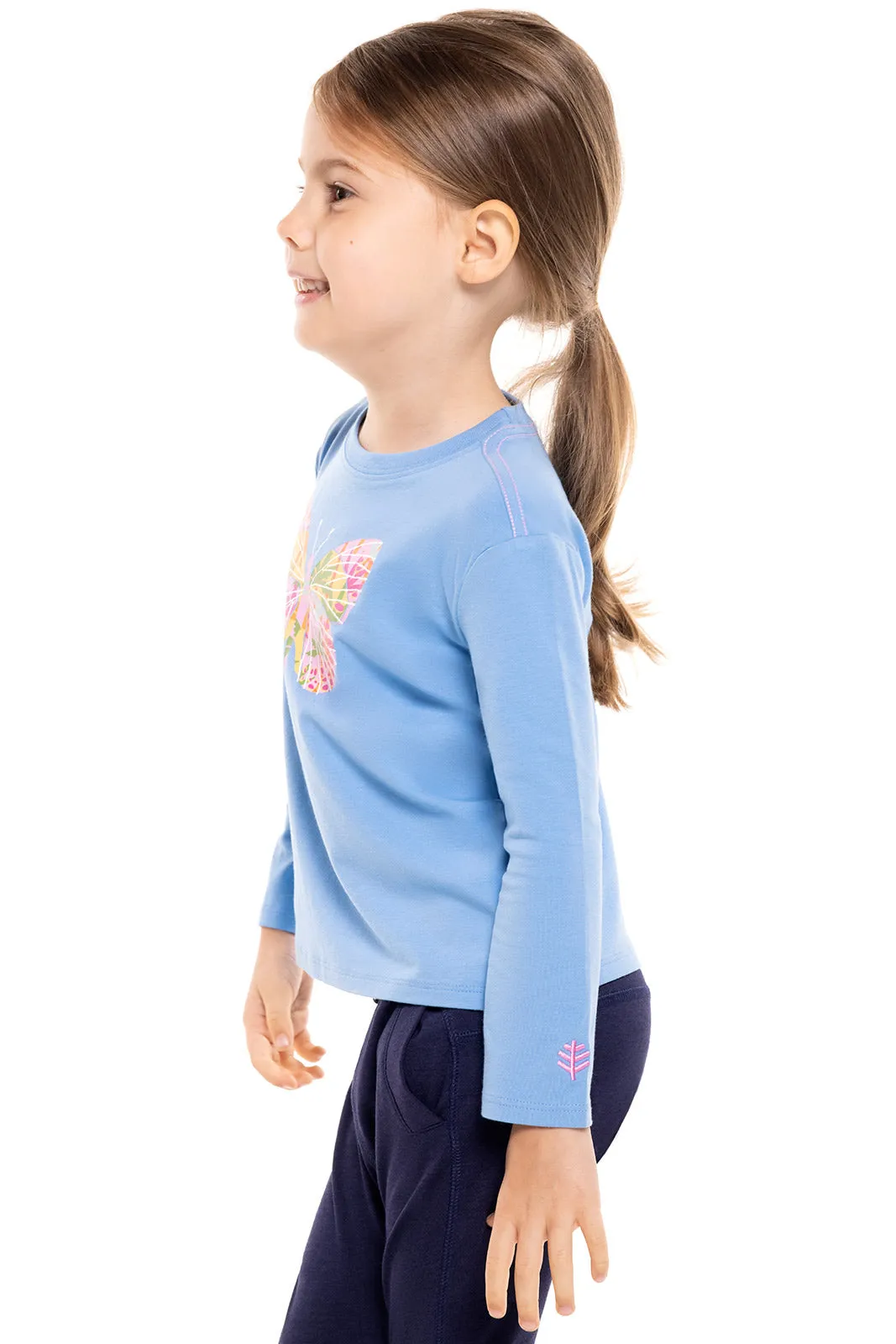 Toddler Coco Plum Everyday Long Sleeve Graphic T-Shirt  |  Clear Sky Blue