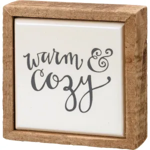 Warm & Cozy Mini Box Sign