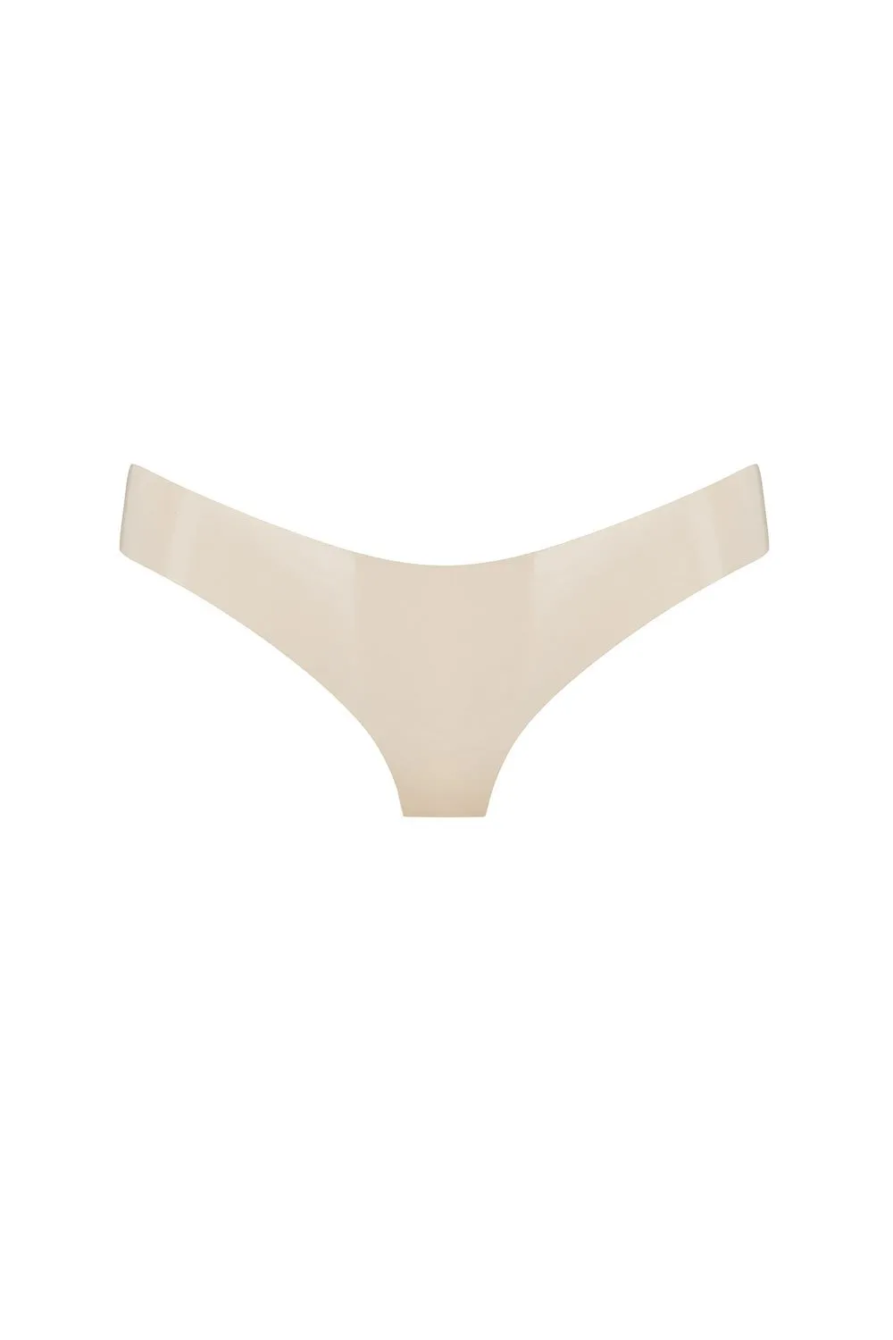 White Ivory Latex Cheeky Brief