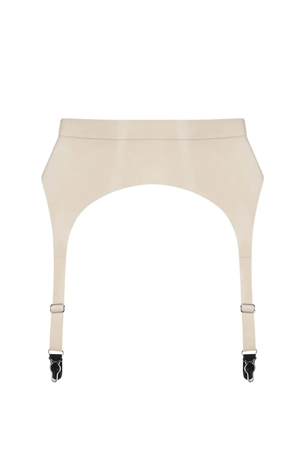 White Ivory Latex Garter Belt