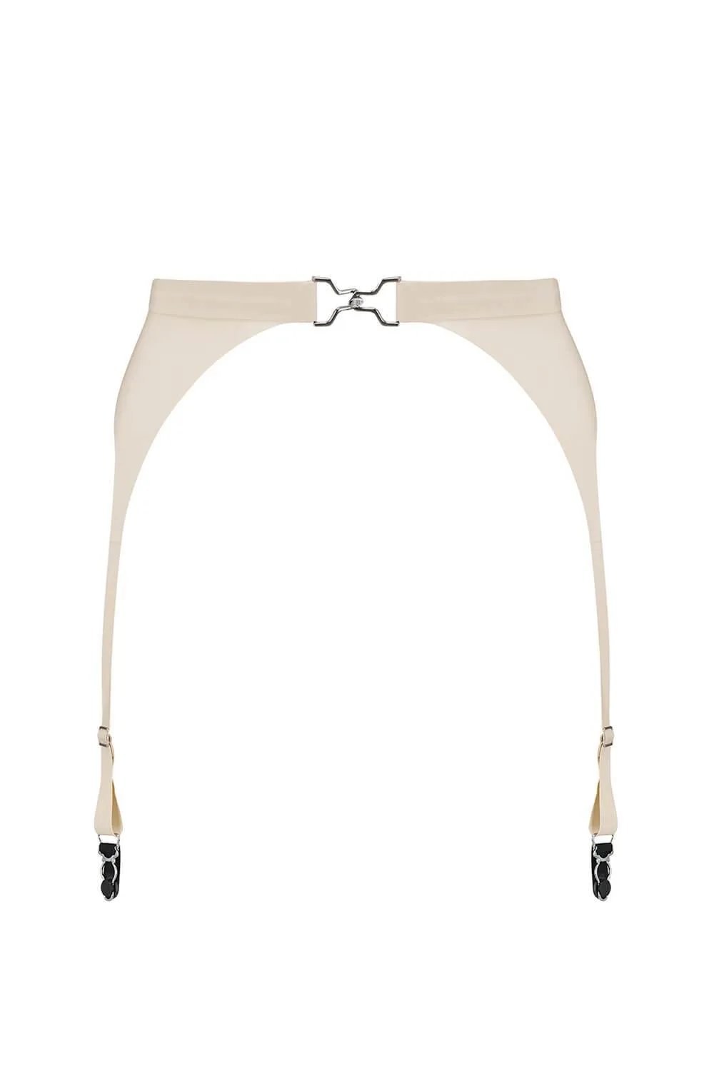 White Ivory Latex Garter Belt