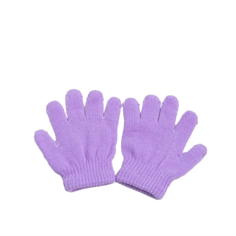 Winter Knitted Children's Gloves Full Finger Boy Girl Glove Warm Thick Kids Gloves Baby Gloves Candy Color Cotton Mittens