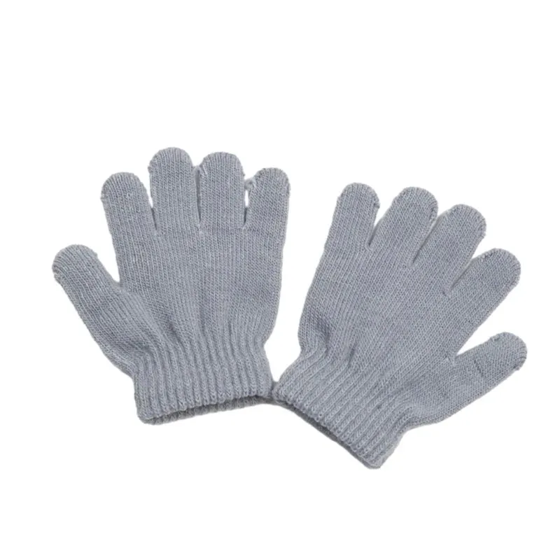 Winter Knitted Children's Gloves Full Finger Boy Girl Glove Warm Thick Kids Gloves Baby Gloves Candy Color Cotton Mittens