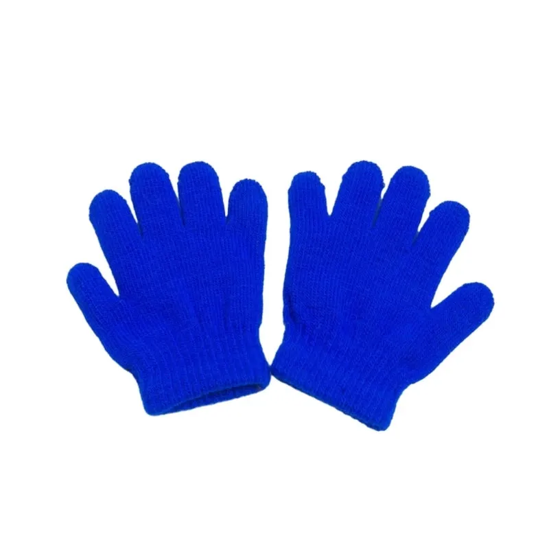 Winter Knitted Children's Gloves Full Finger Boy Girl Glove Warm Thick Kids Gloves Baby Gloves Candy Color Cotton Mittens