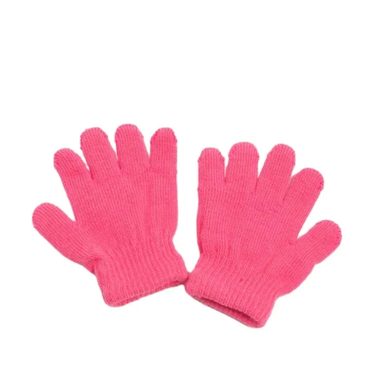 Winter Knitted Children's Gloves Full Finger Boy Girl Glove Warm Thick Kids Gloves Baby Gloves Candy Color Cotton Mittens