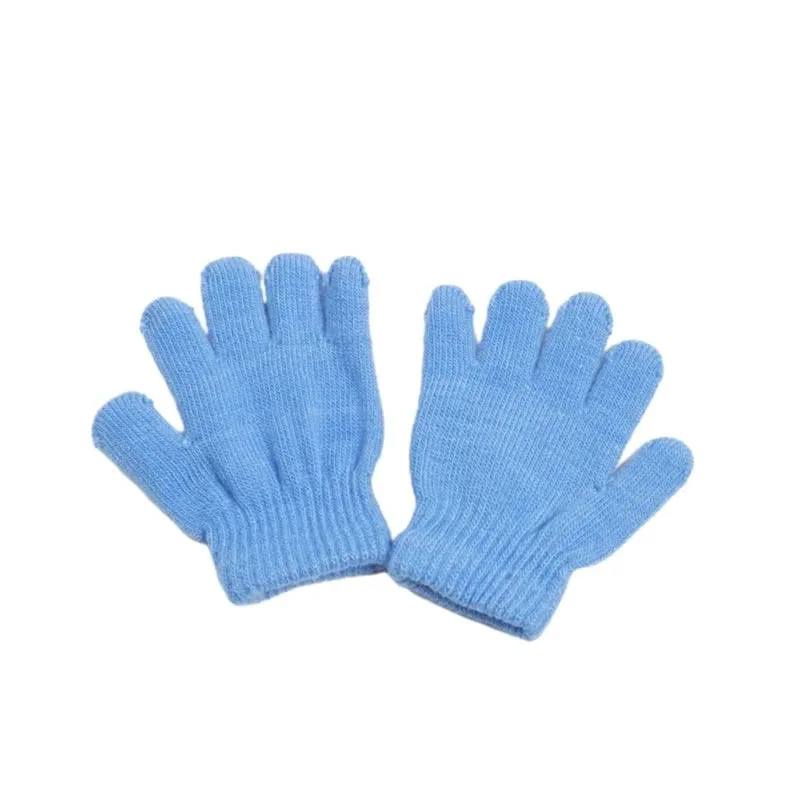 Winter Knitted Children's Gloves Full Finger Boy Girl Glove Warm Thick Kids Gloves Baby Gloves Candy Color Cotton Mittens