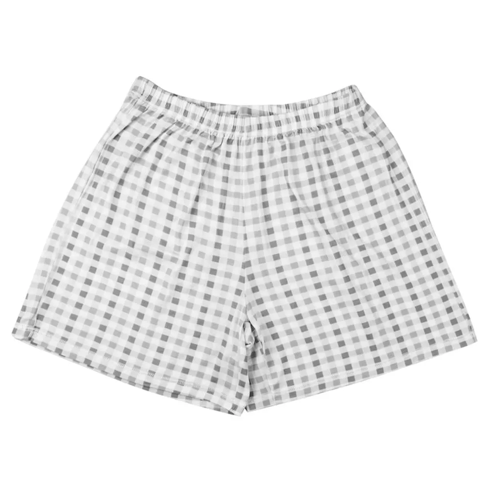 Women Short Checkers Grey