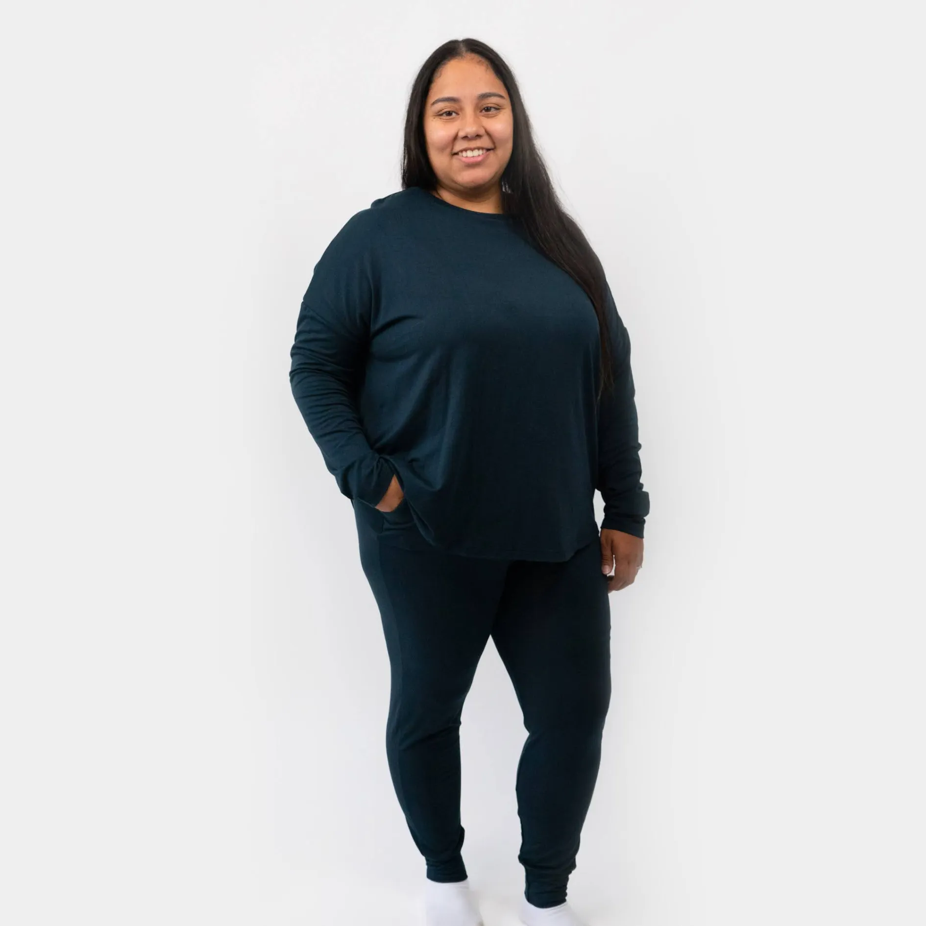 Women's Long Sleeve Jogger Set - Midnight