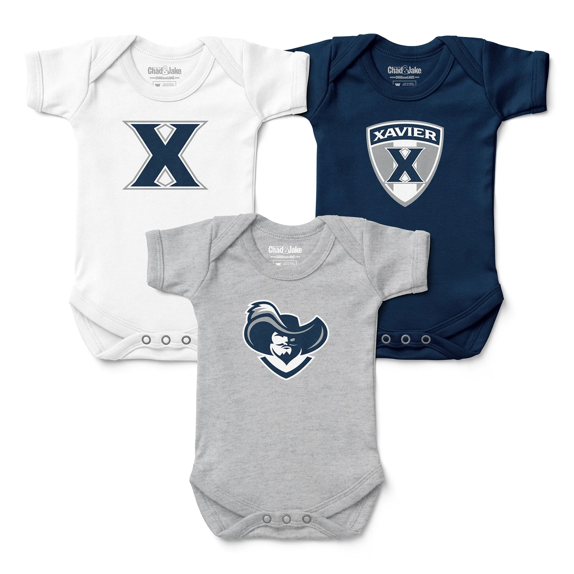 Xavier Musketeers Set of 3 Bodysuits