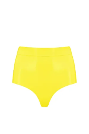 Yellow Latex Disco High Waist Pant