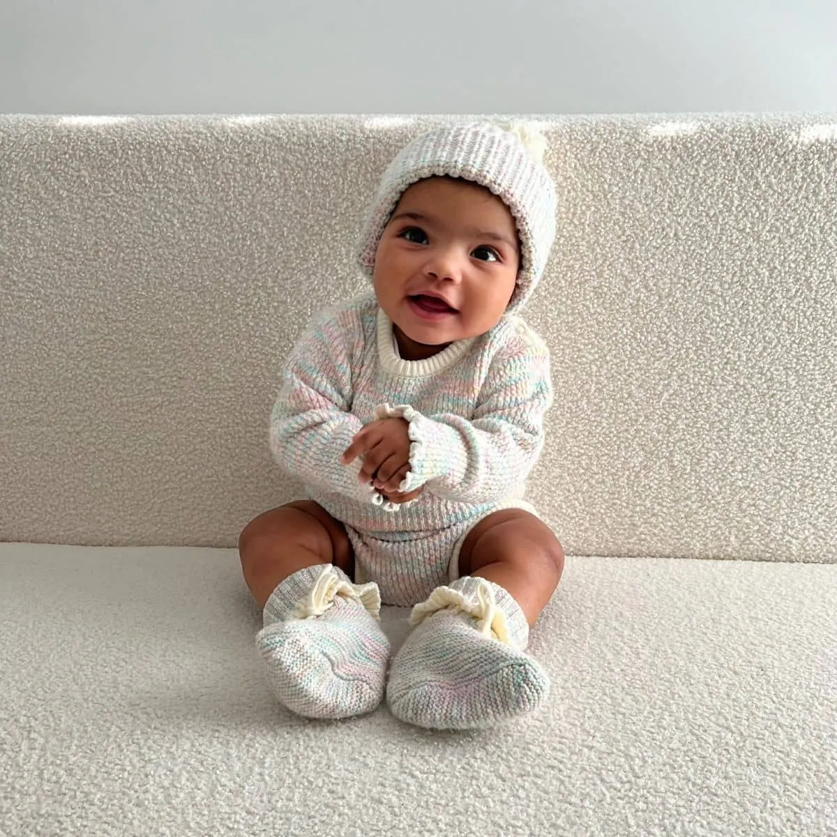 Ziggy Lou Knit Booties - Sprinkle - 3 to 6 Months